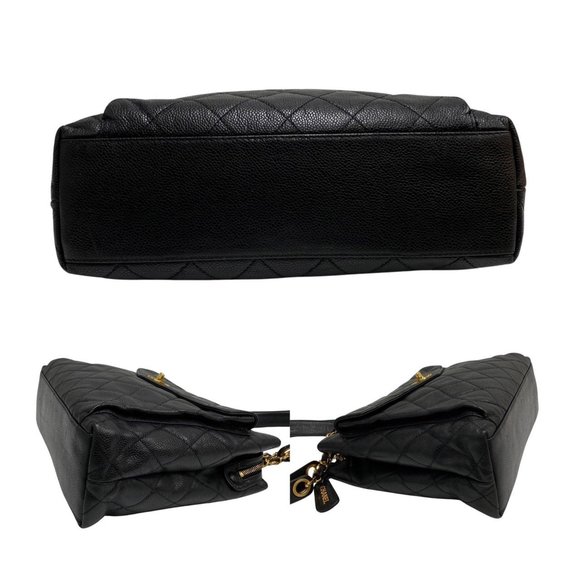 CHANEL Chanel Matelasse Caviar Skin Leather Genuine Turnlock Chain Semi Shoul... - Picture 8 of 10